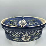 Terrine oval alsace Baeckeoffe blue