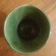 Vintage green ceramic vase 50s Belgium