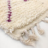 Moroccan Berber carpet azilal ecru with colorful patterns 164x123cm