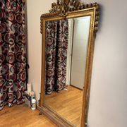 Large antique gilded carved wooden mirror – early 20th century