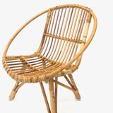 Rohe rattan vintage high chair by Rohe Noordwolde