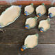 Plate + 6 Duck-Shaped Foie Gras Service Plates, Polychrome Ceramic