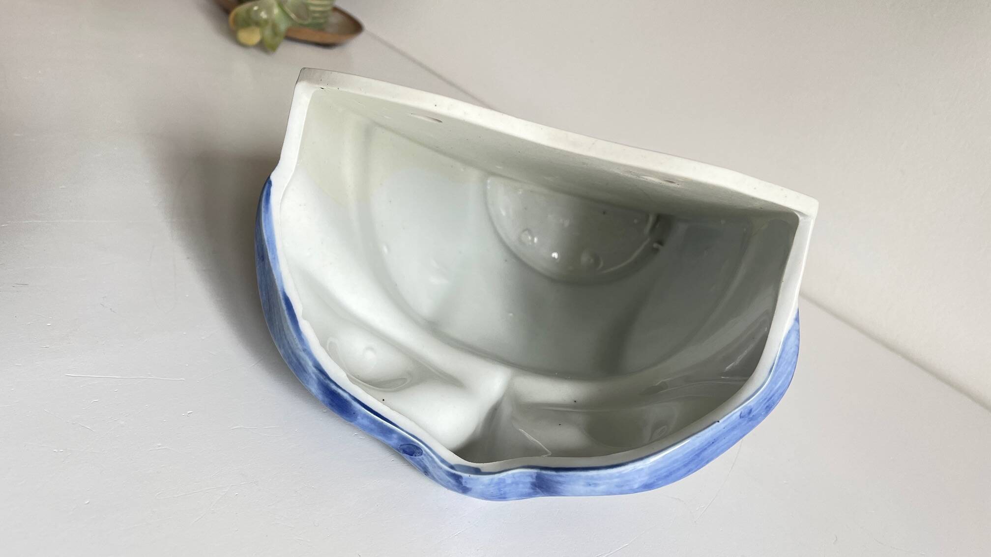 Vintage Chinese Porcelain Owl Planter