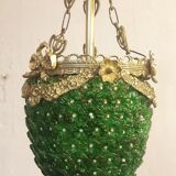 Ceiling lamp with Murano glass flowers. Italy, 1960s