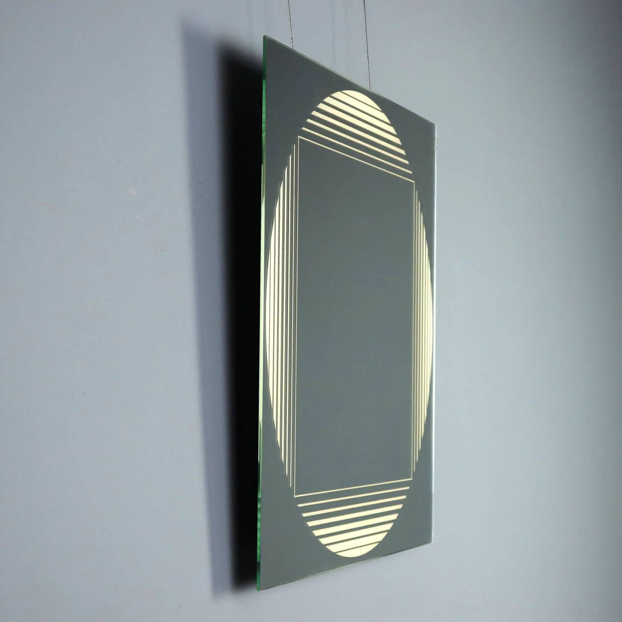 Vintage mirror FontanaArte Brama design Gianni Celada Italy 1970s