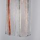 Lustre poliarte par albano poli, verre de murano rose et transparent, italie, 1970