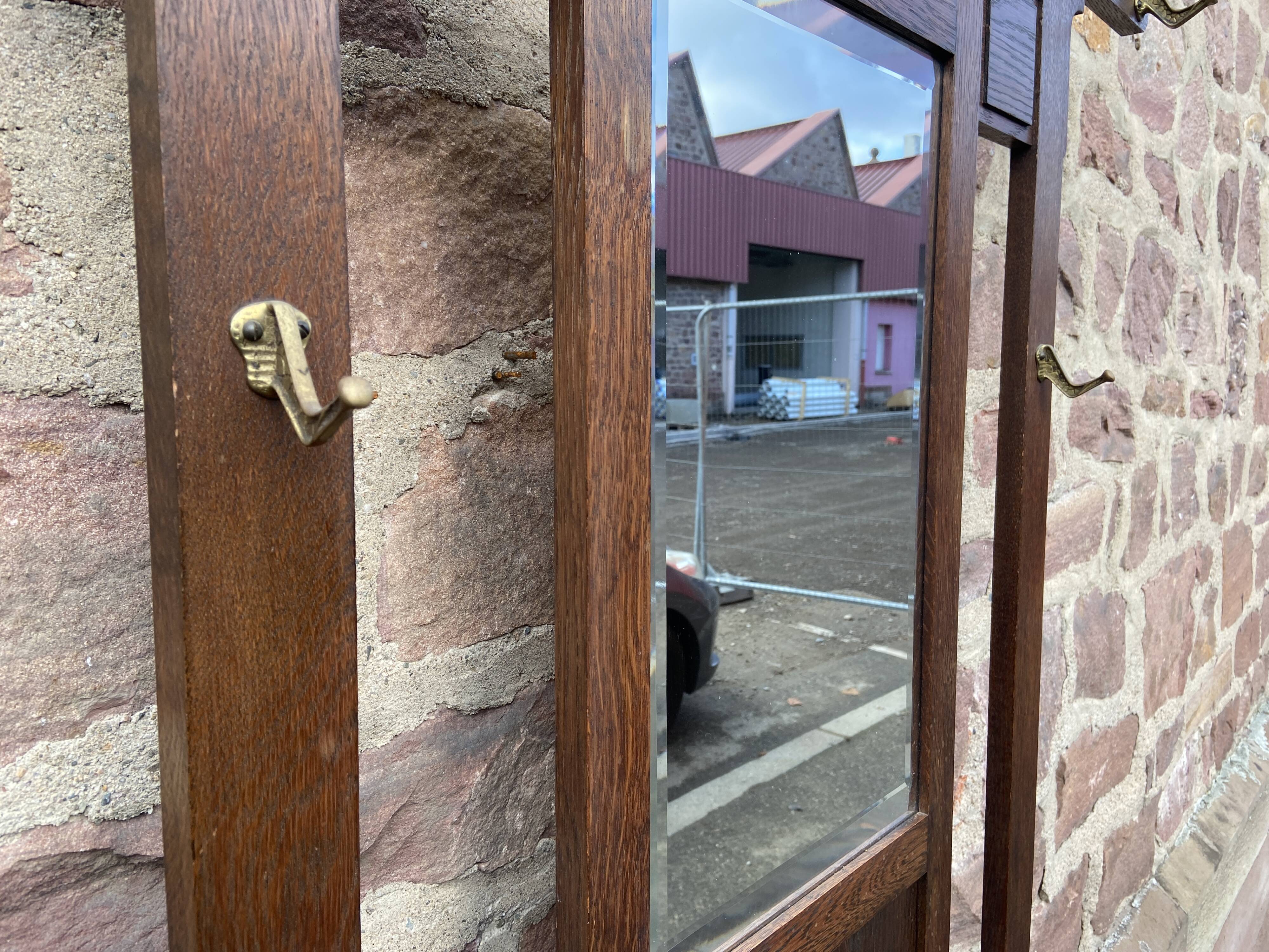 Coat rack wardrobe hook art deco 1940s