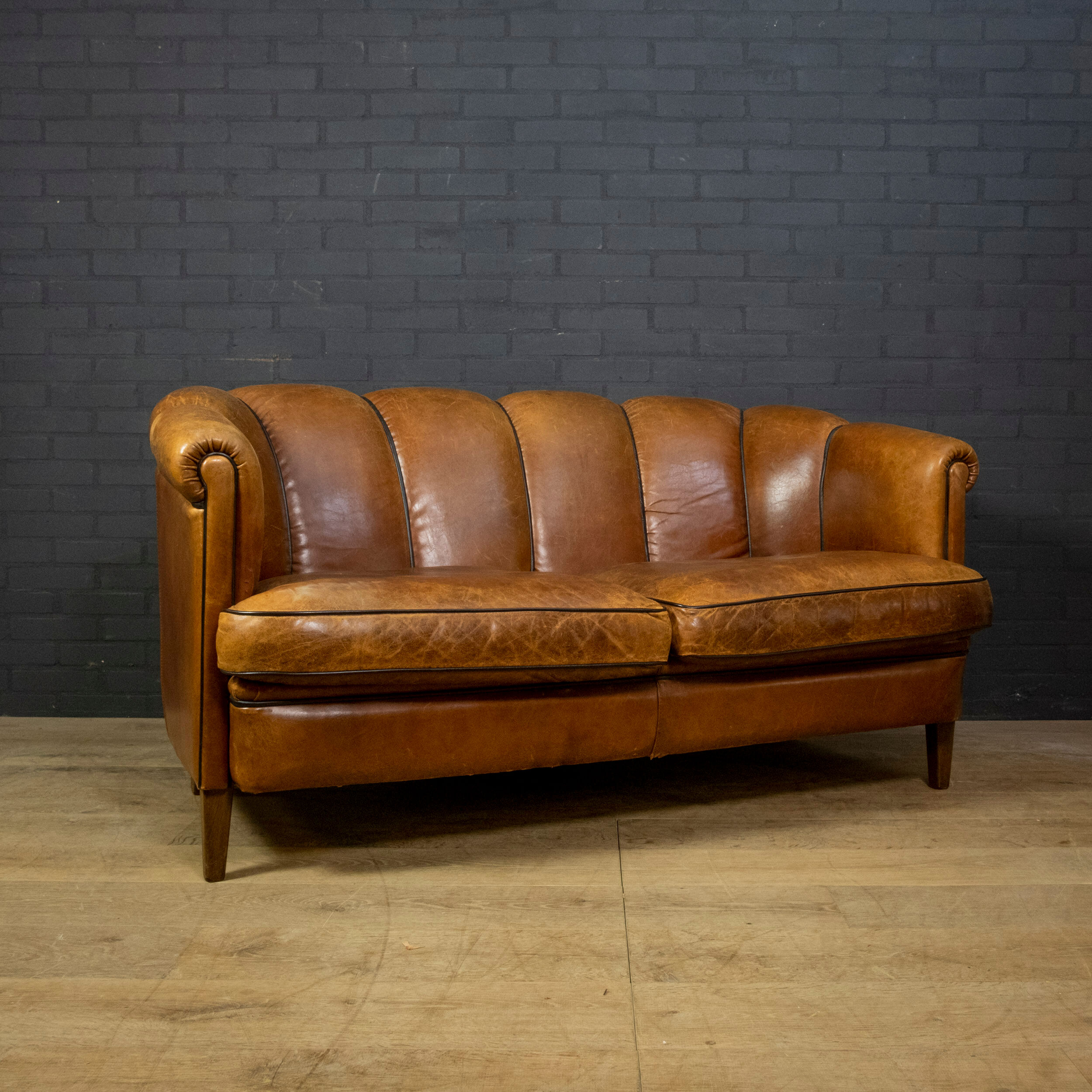 Dutch sheepskin 2-seater sofa
