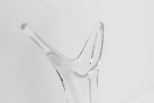 Vase en cristal soufflé Art Vannes France 43 cm