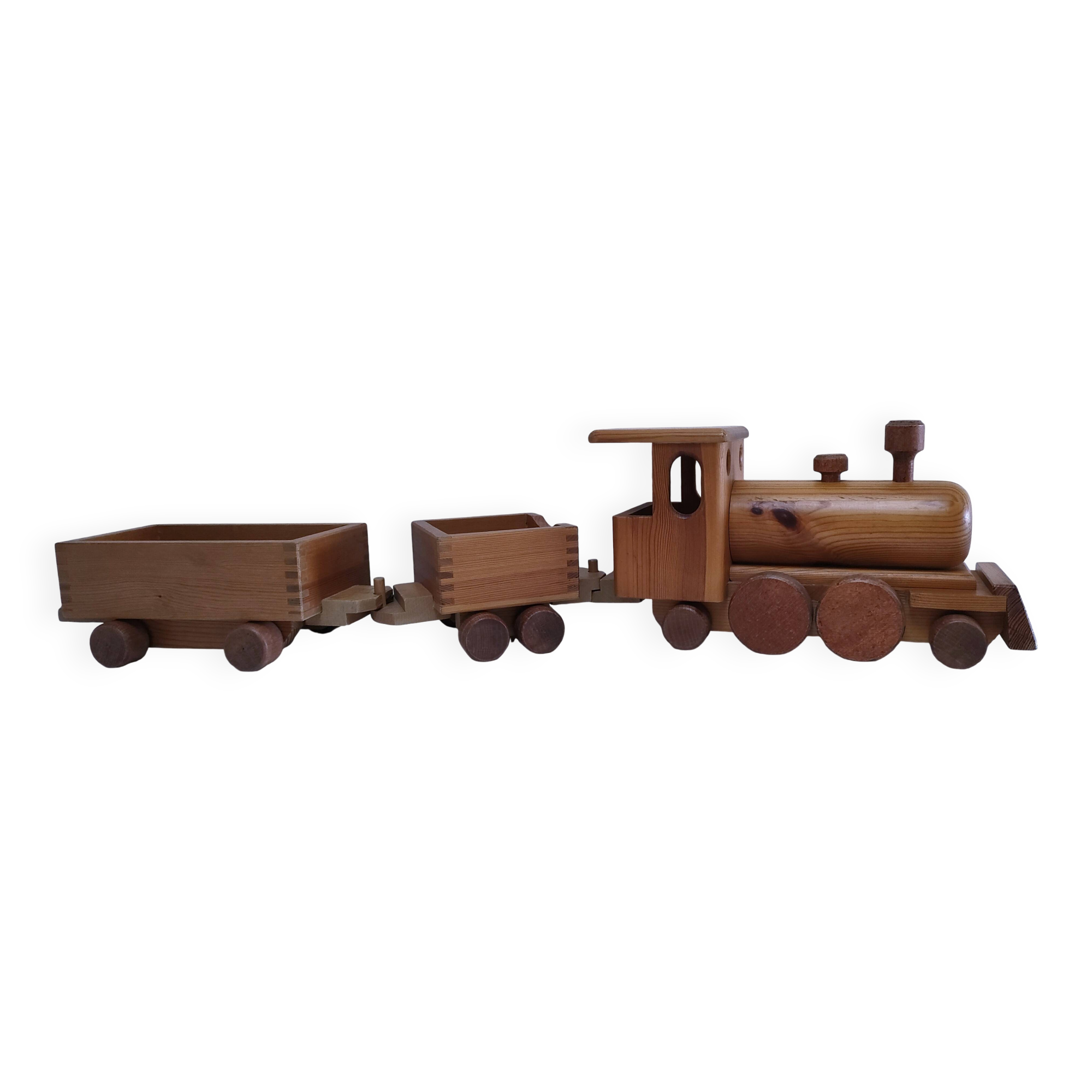 Large wooden train stamped Wog Austria