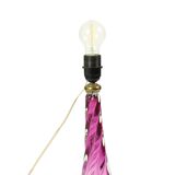 Purple Crystal Table Lamp Val Saint Lambert Swirl Sixties