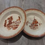 2 saladiers anciens. St amand et hamage/ Moulin des Loups