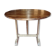 Winegrower's table in natural walnut wood diameter 101 cm