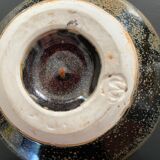 Glazed ceramic bowl signed