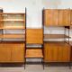 Modular wall unit on a stand by Silverschild Germany, 1950.