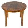 Table basse plaquée de noix vintage