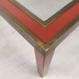 Table basse laiton verre