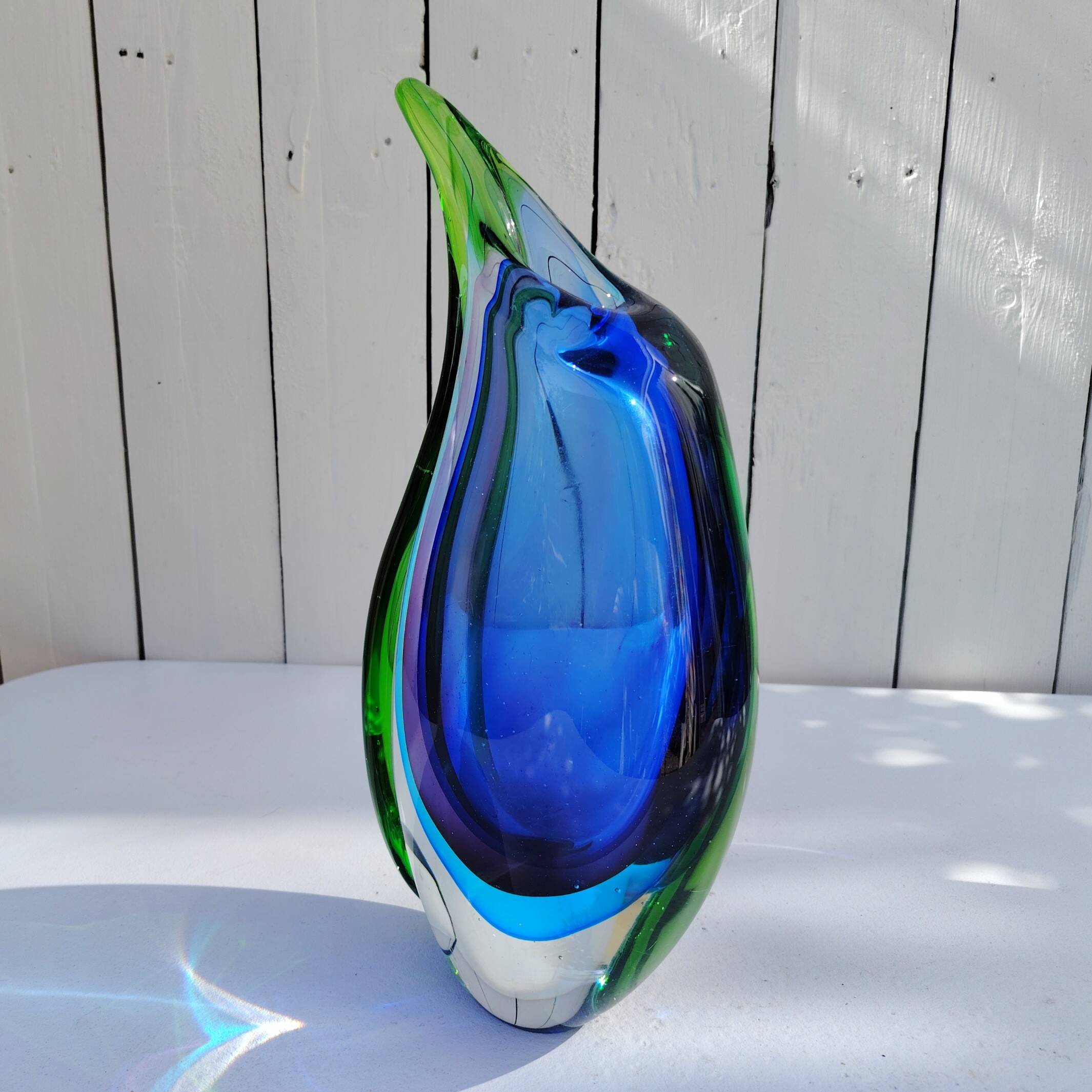 Vase Murano, Seguso, par Flavio Poli. Design Italie