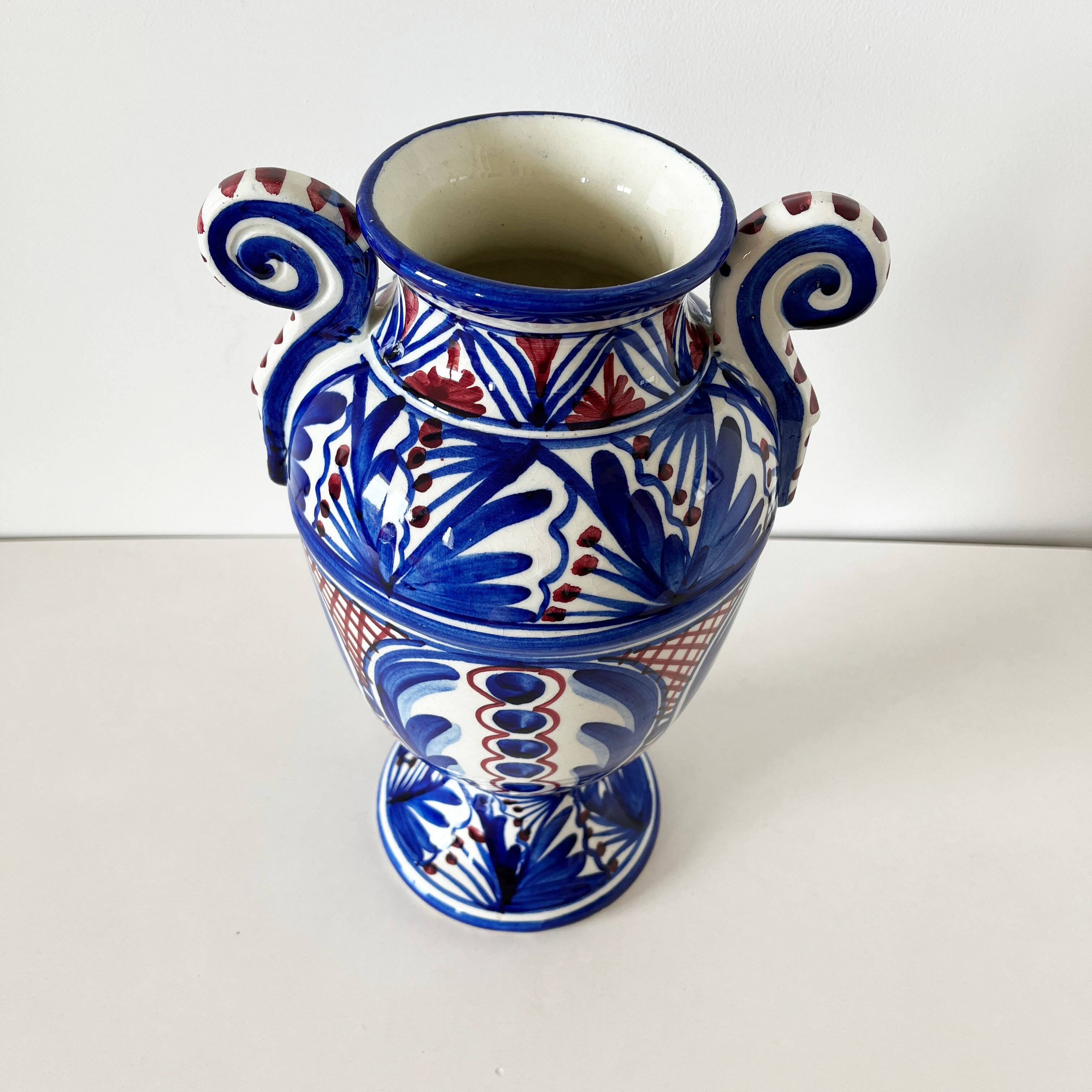 Large ceramic amphora vase Spain 1960