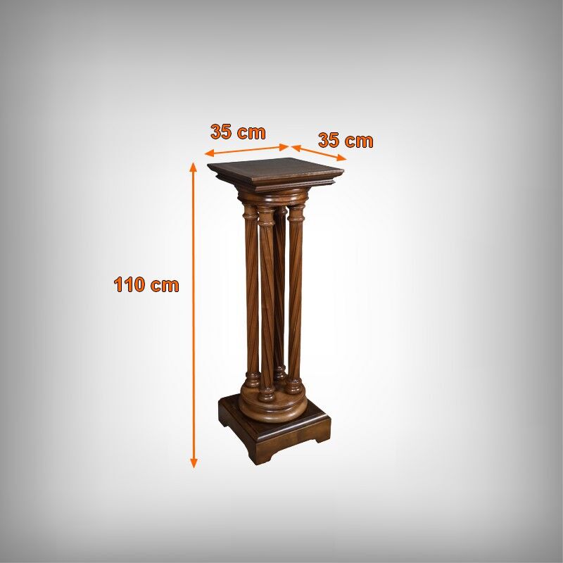 Swivelling stool in walnut, neo-Gothic style – 1900