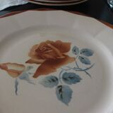 Old flat plate Digoin pink pattern