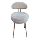 Vintage 1960s/70s Pelfran style chair – White faux fur & Metal