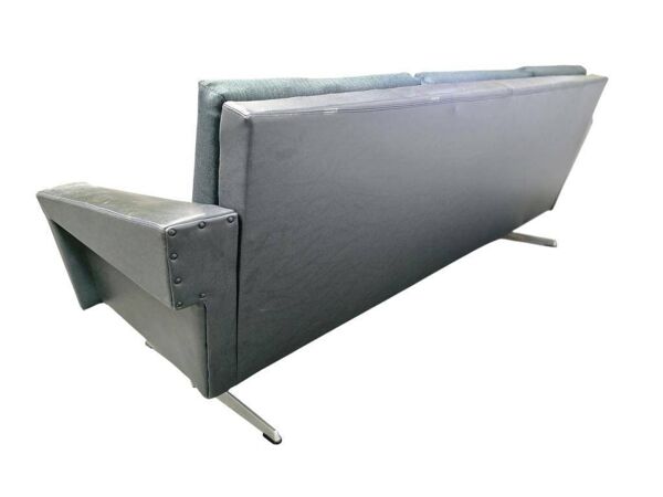 Fauteuil / canapé / canapé vintage des années 70 avec cadre chromé