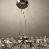 Murano glass chandelier by Angelo Mangiarotti Vistosi production