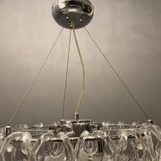 Murano glass chandelier by Angelo Mangiarotti Vistosi production