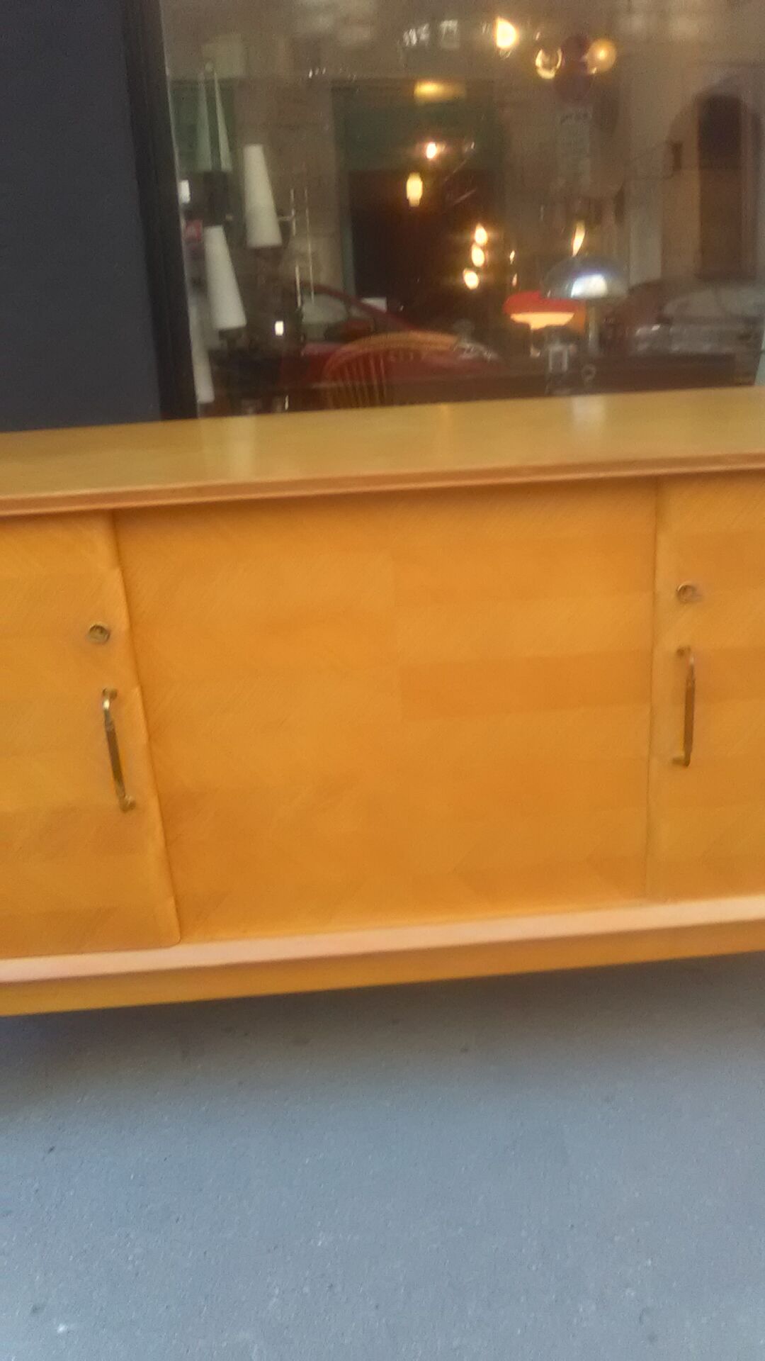 Vintage sideboard 1950 oak foot compass