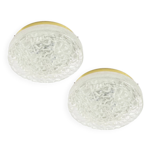 paire de grands plafonniers - murano