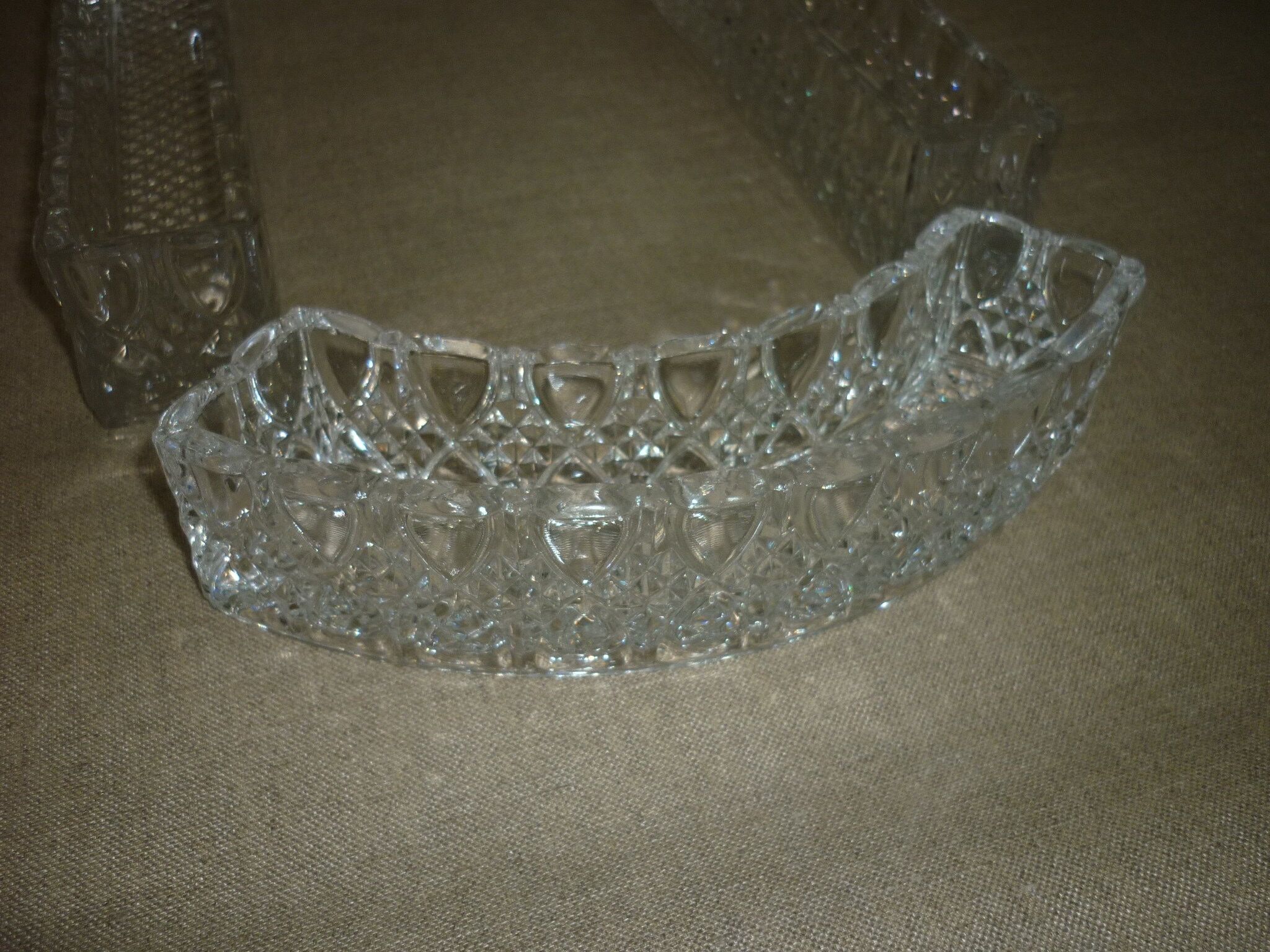 Antique crystal runner or centerpiece