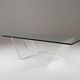 Plexiglas and glass coffee table "Les invisibles du marais", France 1980s