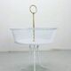 Vintage white metal and brass planter or basked, France 1960s