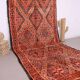 Grand tapis marocain fait main vintage 204 x 427 cm - Tapis en laine berbère rare