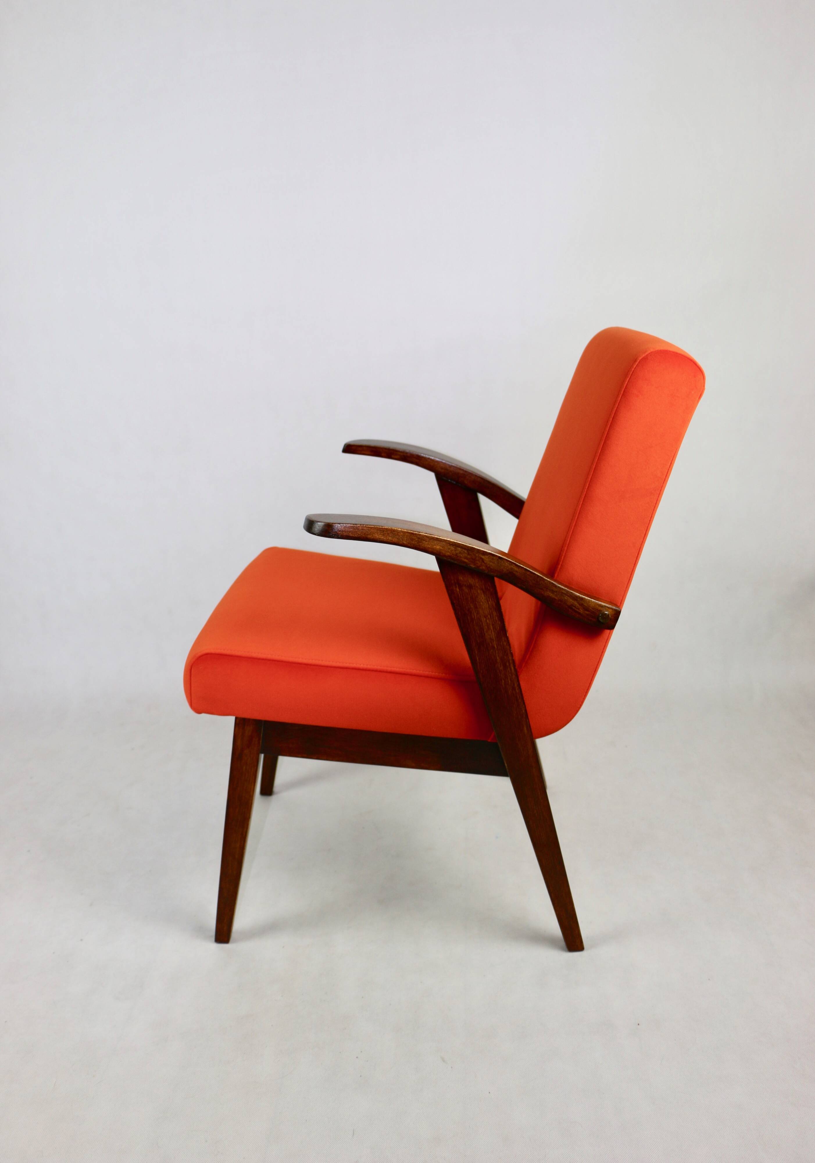 Vintage armchair 300-123, design by M. Puchała, orange - available 2 pieces