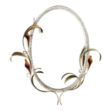Wrought iron plant mirror Art Deco style, 1960