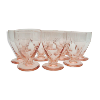Set of 10 crystal glasses