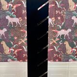 Black steel floor lamp