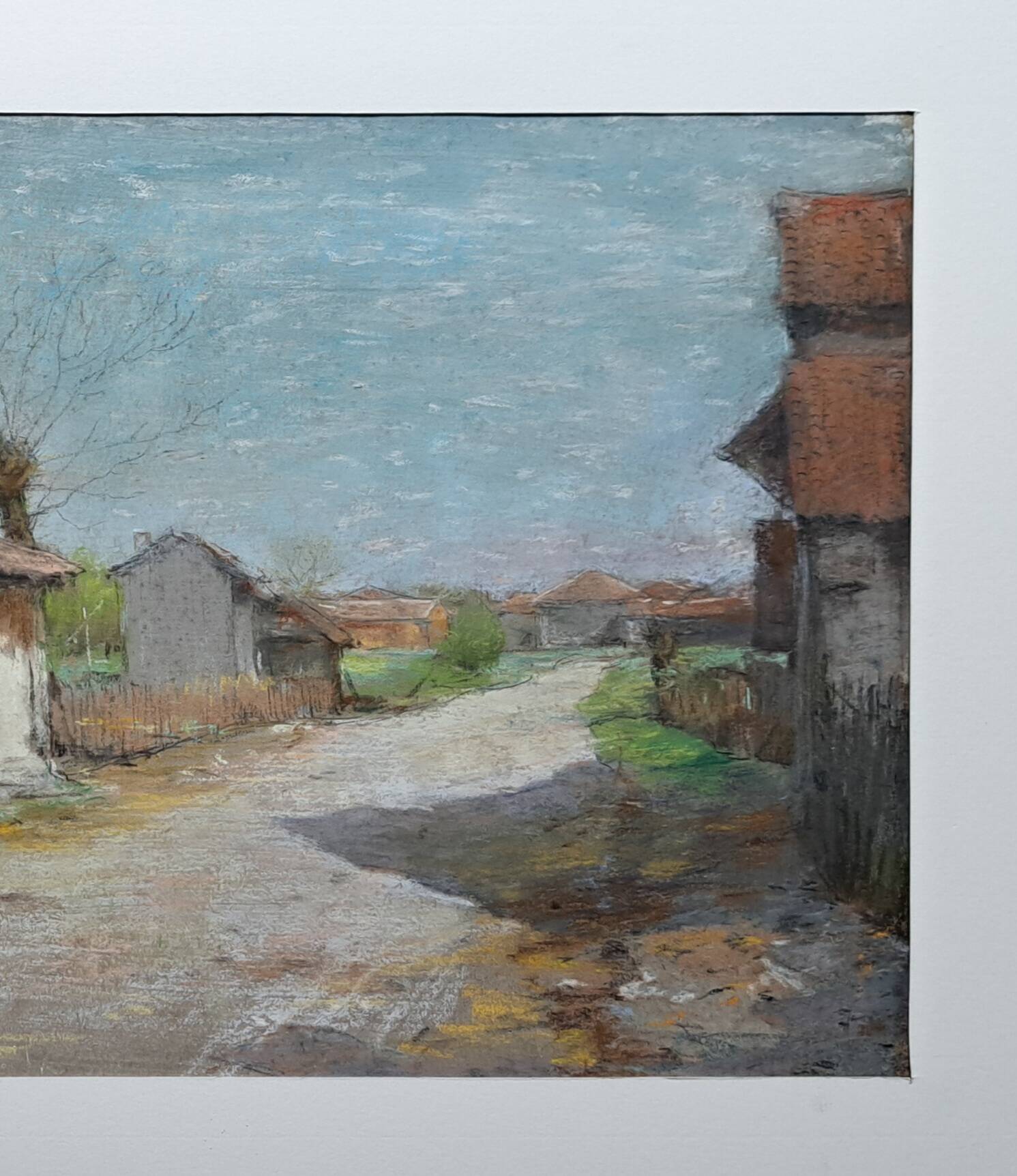 Impressionist painting - dry pastel, Normandy school Louis Minet