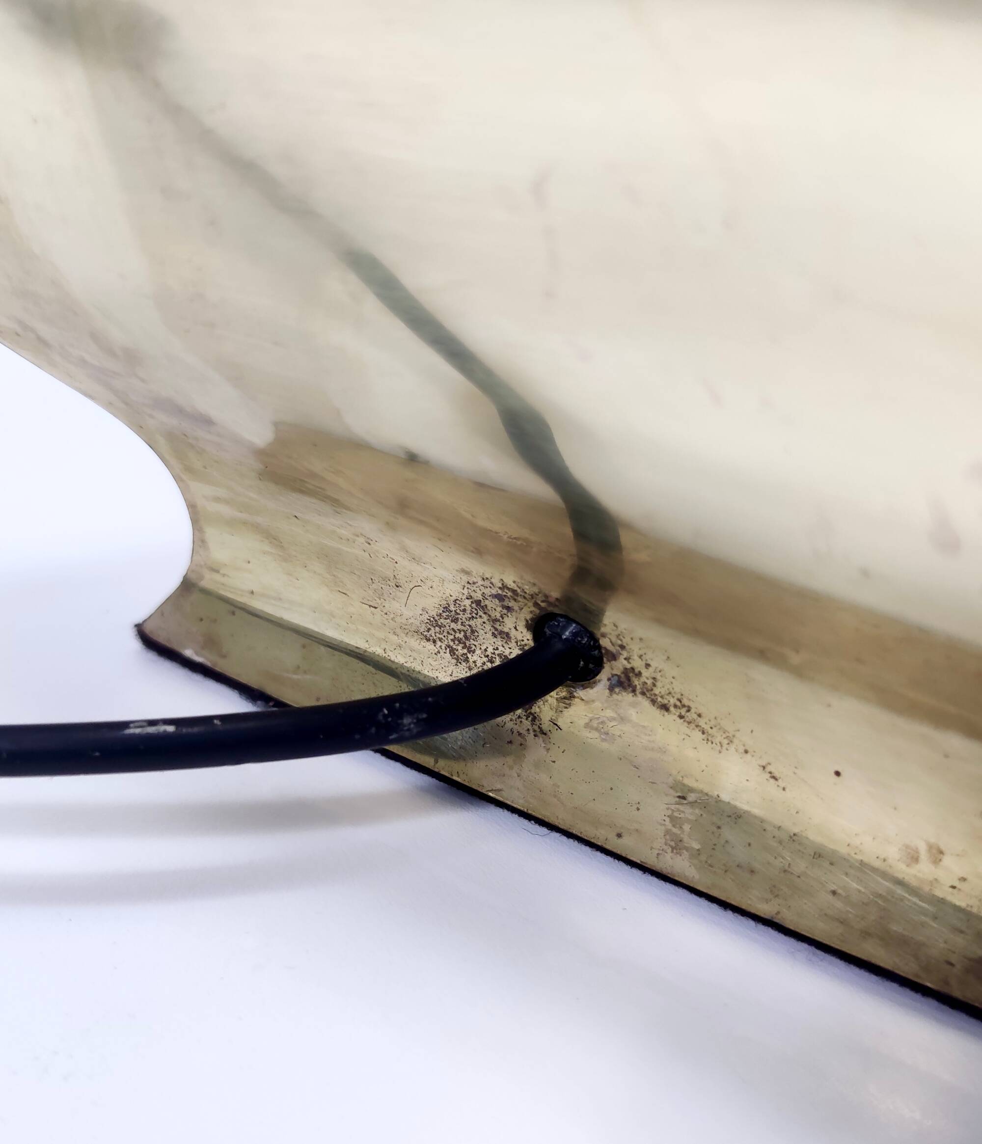 Pair of Postmodern Brass Table Lamps by Montagna Grillo and Tonello, Italy