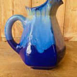 Pichet en grés flammé bleu Art Deco