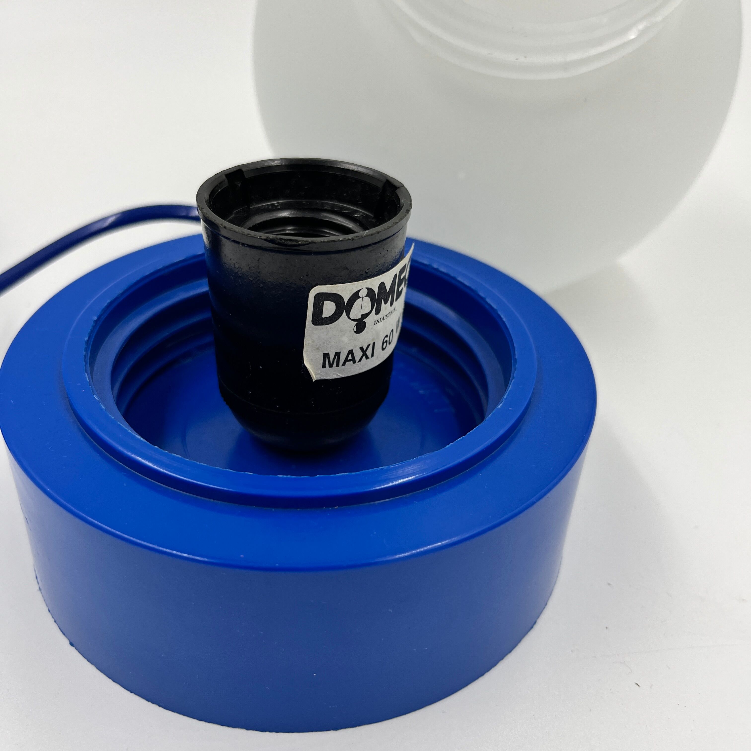 Blue table lamp Domec 80s