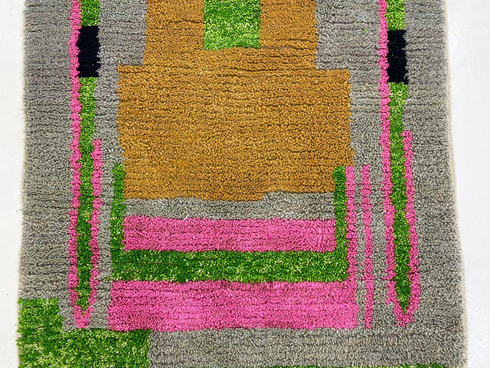 Traditional Berber rug in natural wool 3x2 m