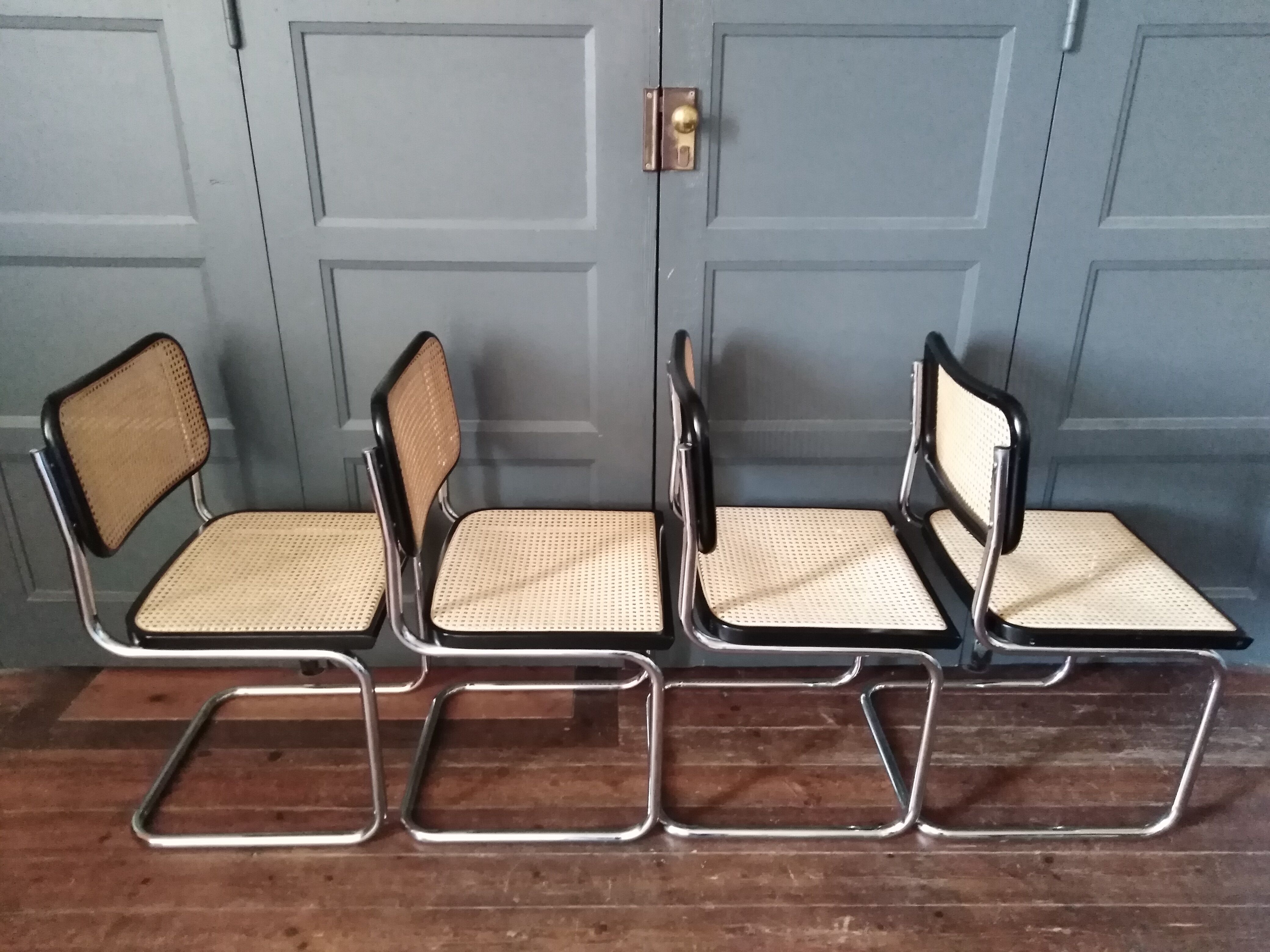 4 chairs Marcel Breuer B32 Cesca 1970