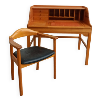 Desk in oregon pine by andreas hansen for hadsten träindustri