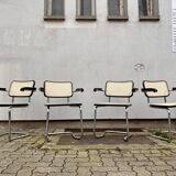 Set of 4 Marcel Breuer style armchair chairs