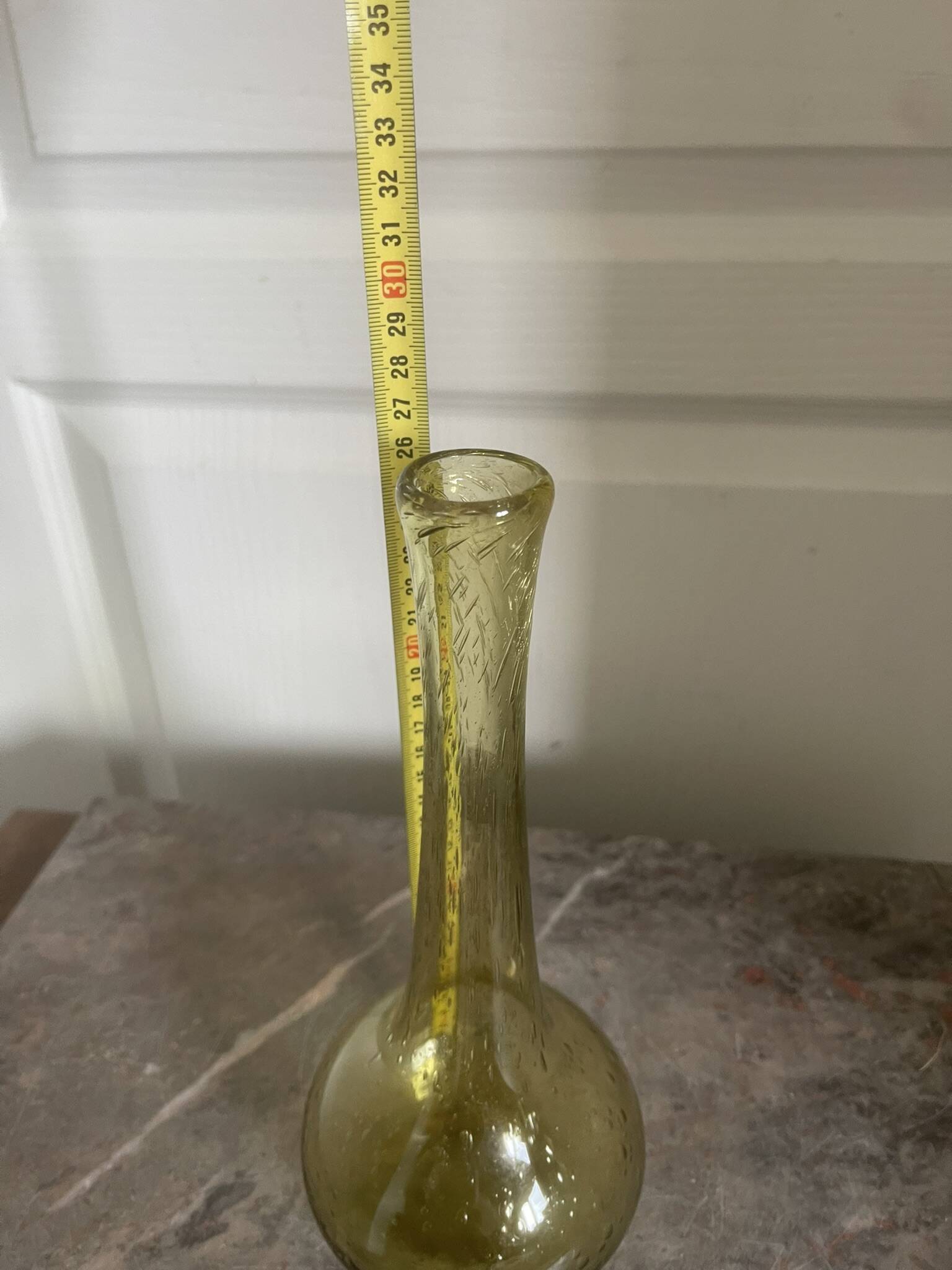 Old Bubble Glass Soliflore Vase BIOT 27cm