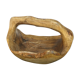Brutalist olive wood basket