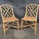 Pair of rattan chairs Italian work
